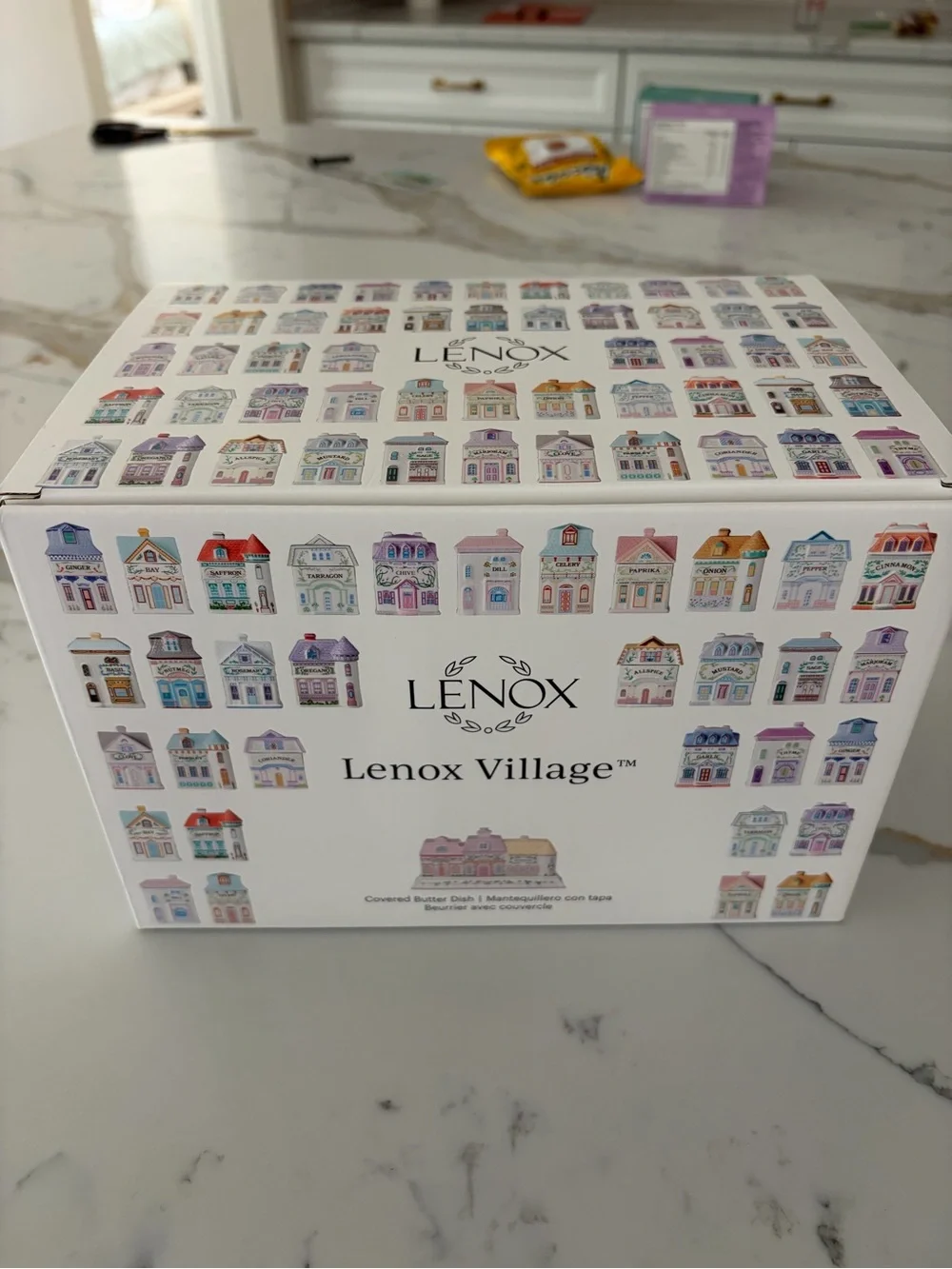 Lenox Spice Village Covered Butter Dish